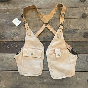 Free People Khaki Harness Vest Bag NWT